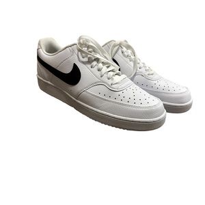 Nike Court Vision Next Nature Men's Low-Top Shoes White Black White Size 10.5 !!